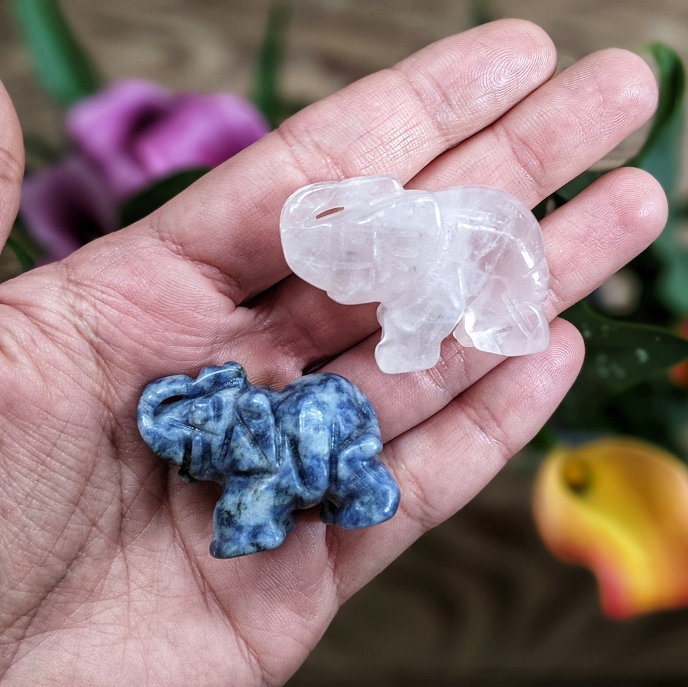 Metaphysical Healing Crystal Elephant Gemstone | Body Balance Gemstone - Picture 3 of 10